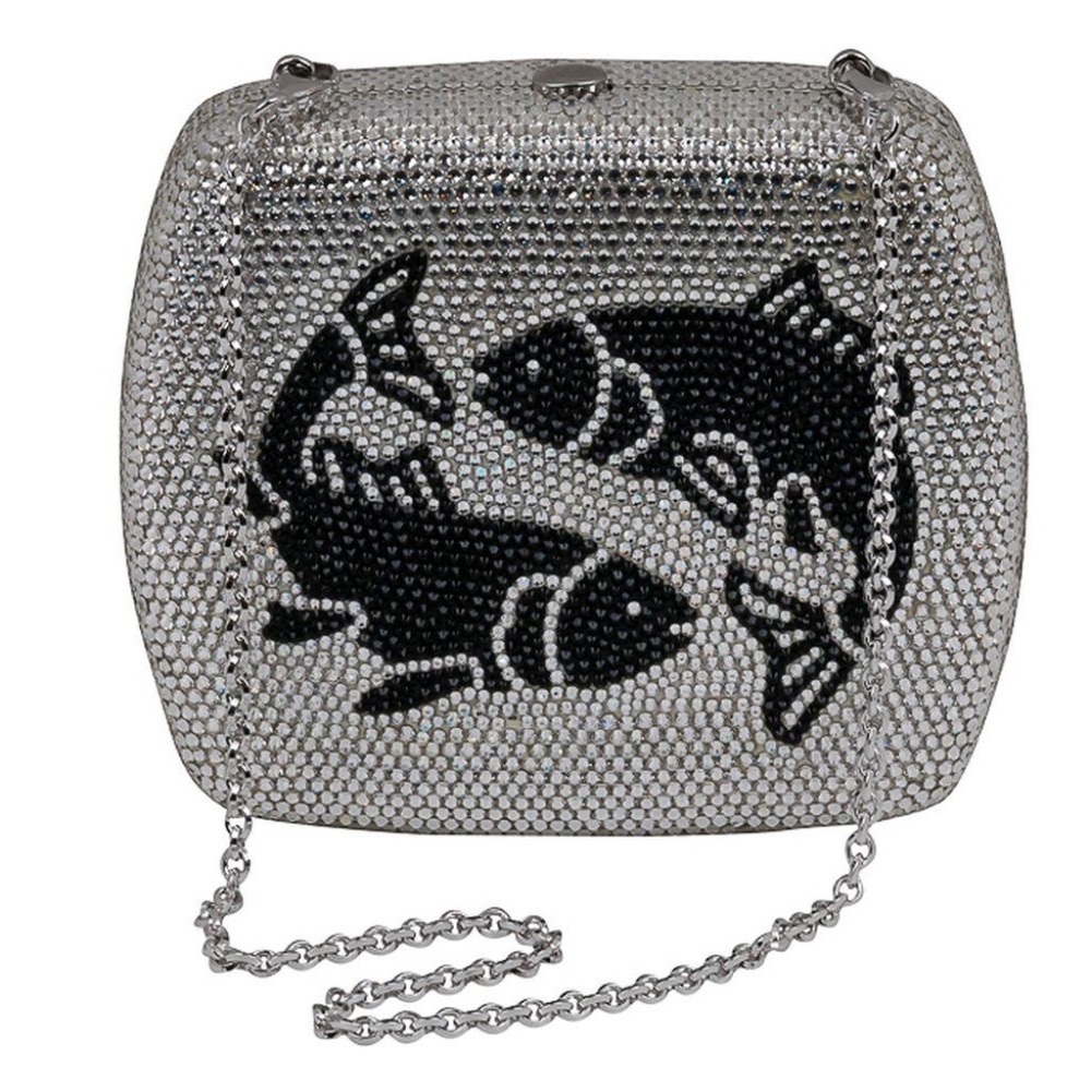 RARE Vintage Judith Leiber Zodiac Collection Pisces Minaudiere Clutch Purse